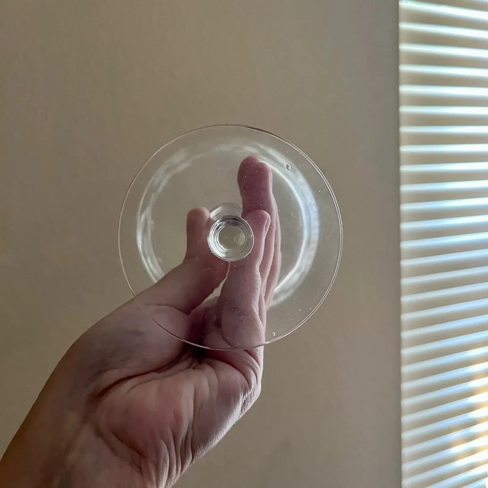 Etched Crystal Sherbet Glass